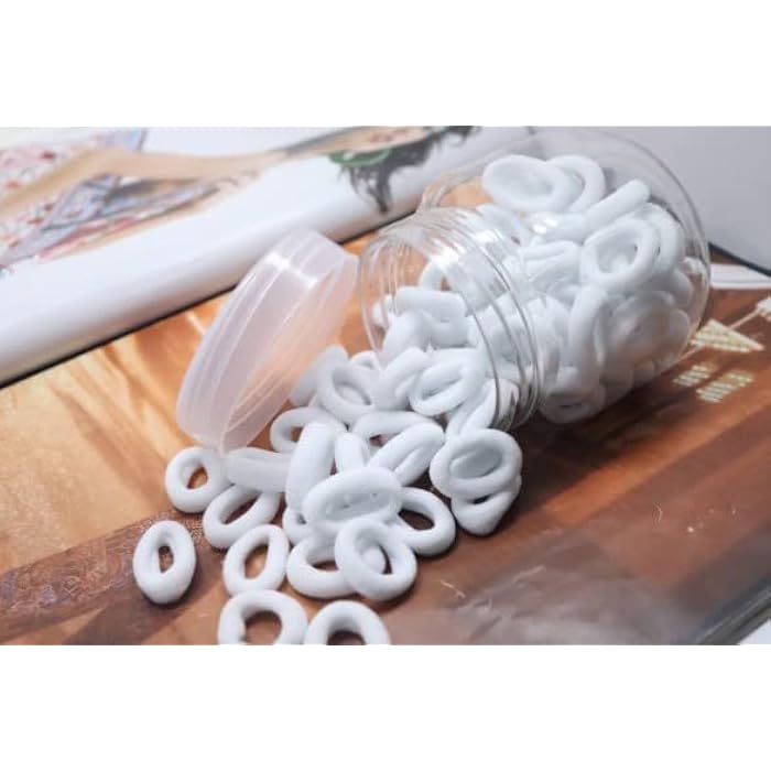 Cute Gang Hair Rubber Bands (White) - Image 2